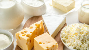 Assortment of dairy products